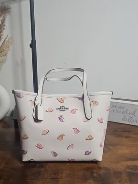 Coach Small City Tote with Multicolor Shell Motif